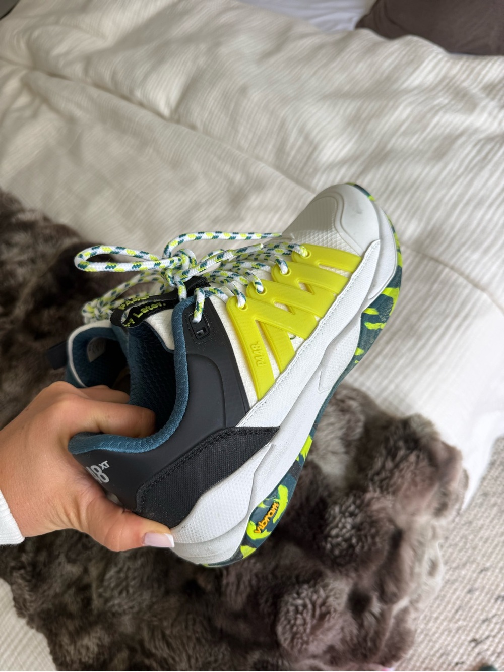 P448 Padel Neon Yellow & White Athletic Sneaker